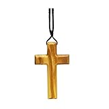 kette holzkugeln Importiert. Einfache Olivenholz Kreuz Anhänger Halskette für Männer Frauen Jungen Mädchen Holz Geschenk Halskette