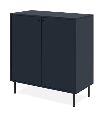 Kommode in blau, Anrichte für Wohnzimmer, Esszimmer und Flur, Sideboard modern, 80 x 90 cm Barina (Kommode) Kommode in blau, Anrichte für Wohnzimmer, Esszimmer und Flur, Sideboard modern, 80 x 90 cm Barina (Kommode)