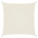 ECD Germany Voile d'ombrage Toile Tendue Parasol - Carré -3,6 x 3,6 m -Créme - HDPE Anti UV Câble de Tension Compris - Auvent Pare-Soleil de Protection pour Balcon et Terrasse de Jardin Cour