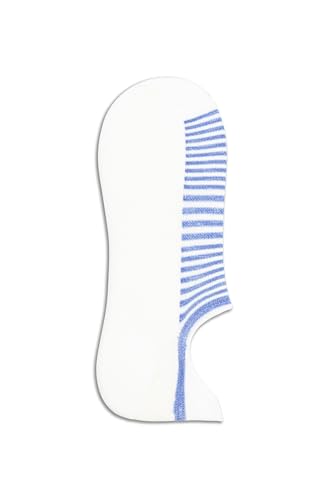 Mens Dress Socks - Invisible Sneaker Microcushion Pima Cotton Palio stripe