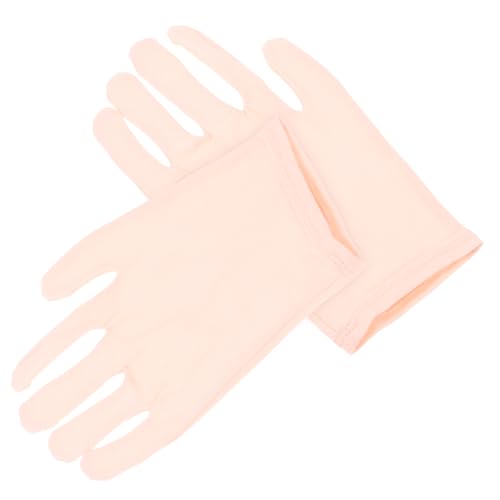 DRESSOOS Guanti Idratanti Notte in Cotone e Fibra Di Bamboo Con Azione Anticrevatura Guanti Spa Compatti Per Mani Secche Morbidi e Riutilizzabili Rosa