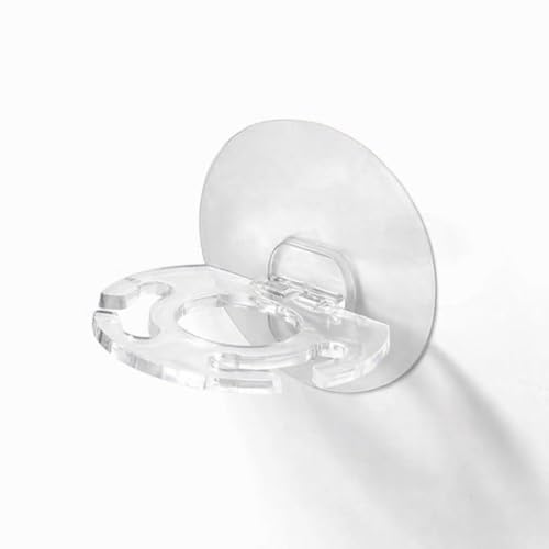 Image of Self Adhesive Hooks for Wall Heavy Duty - 10kg Load Capacity Waterproof Transparent Wall Hooks for Hanging - No Drilling Nail (ProHold Hoo (5 in 1 Toothbrush Holder Pack of 1)