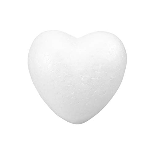 Tomaibaby Mousse Coeur Formes Polystyrène Boules: DIY Blanc Mousse Forme 15Cm Cœur en Polystyrène Modélisation Artisanat en Mousse À La Main Ornements pour Art Projets Cover