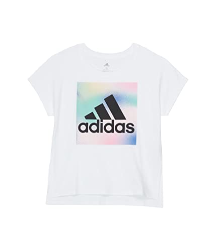 T-shirt adidas fille blanc manches courtes col rond vêtements de sport enfant