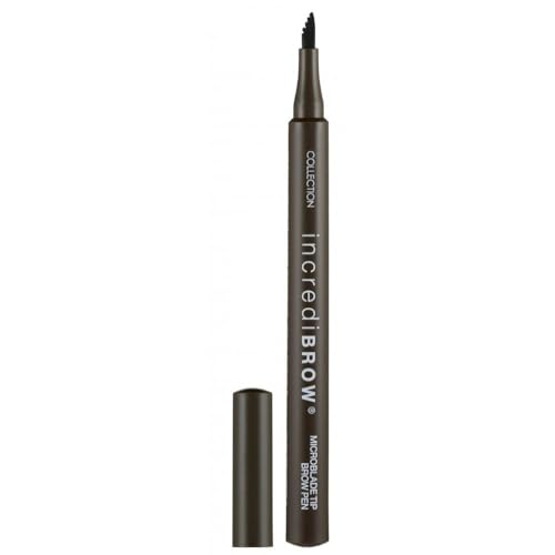 Collection Cosmetics Incredibrow Microblade Brow Pen, 24 Stunden Tragedauer, wisch- und wasserdicht, Dark Brunette
