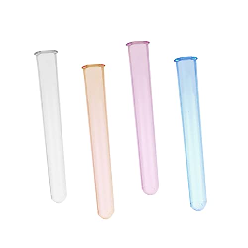VILLFUL 4pcs Acrylic Test Tube Test Tubes Liquid Storage Containers Liquid Test Tube Test Tube Vase Liquid Sample Vial Bottle Candy Buffet Jar Lab Autosampler Vial Vials with Caps Plastic