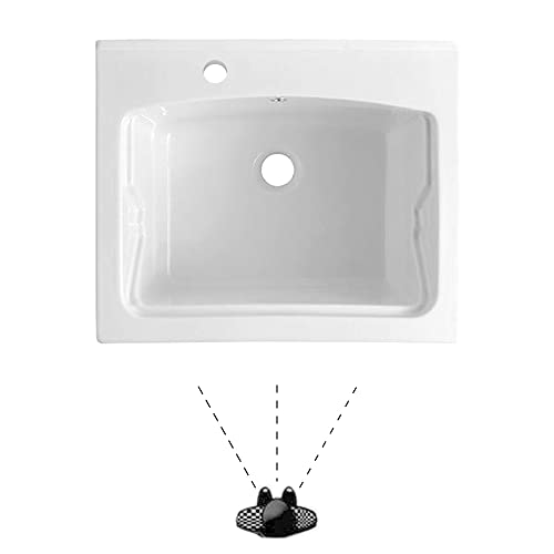 Vaschetta Lavapanni 60X50 Da Incasso In Ceramica Bianca Lucida Con Foro Per Miscelatore A Sinistra, Ideale Per Mobili E Top - 2