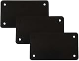 4'x7' Blank Black Motorcycle License Plate - Perfect for Custom Vinyl Designs and Business Use DIY & DTF Projects Pack of 3