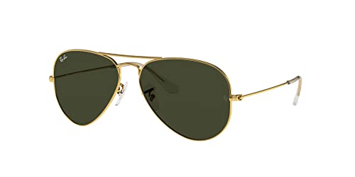 Óculos de Sol Ray-Ban Aviator 0RB3025L L0205 Tam 58 / Ouro - Lentes Verde