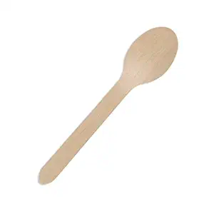 San Pareil, Disposable Spoon - 16 cm, Set of 100, eco Friendly, Disposable Spoon for Party, Wooden Table Spoon, one time Usage