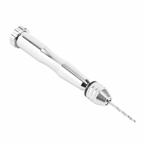 Trapano a Mano, Trapano Modellismo con Punte aa Trapano 25 HHS Foratura per Legno, per Creazione di Arte Lavorazione Artigianale, Argento