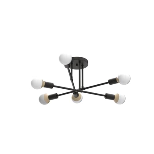 Image of Supvox 6-Light Hanging Lights for Living Room, Modern Metal Chandelier Light Fixture, Pendant Lights for Ceiling, Without E27 Bulb(Corded Electric)