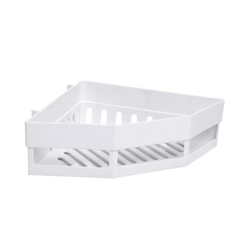MAGICLULU Estante Esquinero de Baño sin Taladro Organizador de Almacenamiento Blanco para Ducha Rack de Pared Soporte sin Perforaciones Accesorio Práctico para Cuartos de Baño