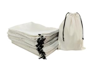 IVILLAGE 10 pcs Premium Reusable and Washable 100% Pure Cotton Small Bags | Drawstring Closure (9x6 inches) | Ideal for Storage, Gifting, Jewellery, Cosmetics, and Travel-picture-26