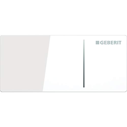 Per doppio scarico Geberit - Pulsante Geberit Sigma70, per doppio volume di scarico: Vetro bianco (242.813.SI.1)