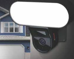 CP PLUS Floodlight Camera installed on a house during daytime