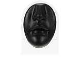 Artibetter Modelo de Cara Falsa para Piercing de Nariz y Boca con Soporte, Silicona Flexible Negra, Práctica de Perforación y Exhibición de Anillos y Piercings, Herramienta Profesional