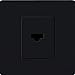 Lutron CA-PJH-BL Claro Decorator Phone Jack Insert - Black (Clamshell Packaging)