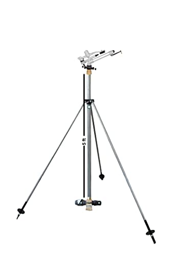 Image of AUTOMAT 2 inch INCH RAINGUN Complete Set with HT44G Flamingo RAIN Gun, Complete Connector| 5FT (ISI) GI Riser Pipe| 3LEG Heavy Duty GI Stand (C Type Sprinkler Adapter Set, 50MM (1.5 inch INCH))