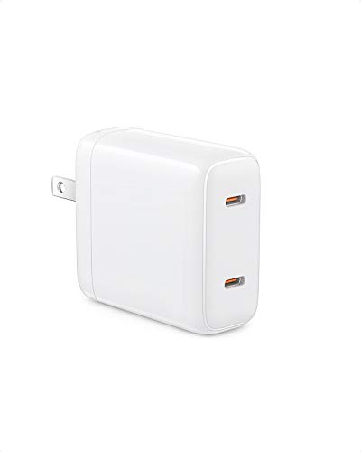 USB C Charger, WEMISS 40W iPhone Fast Charger, Wall Charger with Foldable Plug, Dual 20W PD Charger for iPhone12/12 Pro/12 Pro Max, MagSafe Duo, iPhone 11/11 Pro/XS/XR/X, Galaxy S10, iPad Pro and More