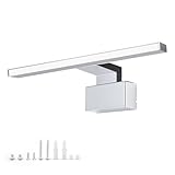 NBEASTKEY LED Spiegelleuchte 30cm 5W 4000K IP44 wasserdicht, Alu 3-in-1 Montage flimmerfrei 230V für Badschrank & Schminkbereich (Wandleuchte, Badbeleuchtung)
