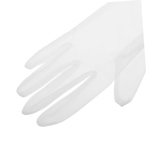 Guantes de novia de malla larga BESPORTBLE para bodas y fiestas 3