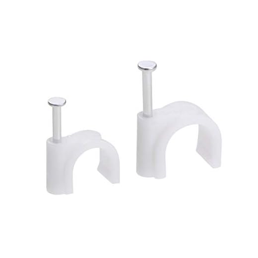 uxcell 8mm 12mm Cable Wire Clips Nail-in Wire Nail Clamps Cord Organizer Tie Holder 200pcs