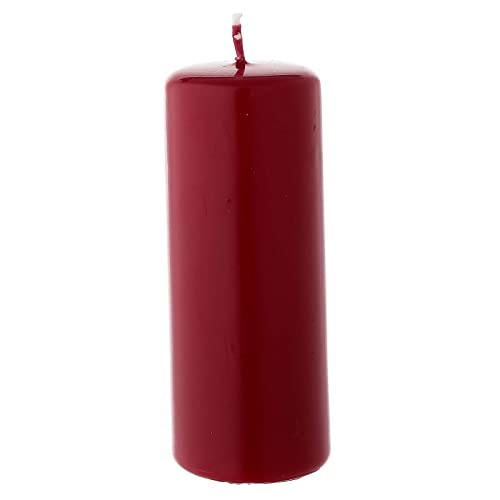 Holyart Matte Burgundy Christmas Pillar Candle 130x50 mm