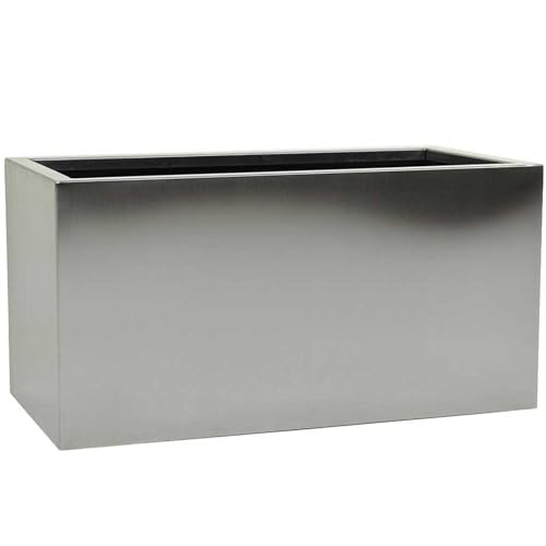 VIVANNO Pflanzkübel Blumenkübel Pflanztrog Pflanzgefäß Edelstahl Maxi - 30 x 60 x 30 cm
