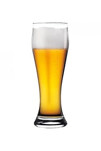 Pasabahce 42116 Weizenbiergläser 300 ml | 6er Set Biergläser | kristallklar, spülmaschinenfest & robust | für kleines Weissbier, Hefeweizen & Bierverkostung | Gastronomie & Haushalt (~415 cc randvoll)