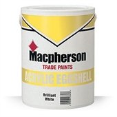 Macpherson 1 Litre Acrylic Eggshell Brilliant White