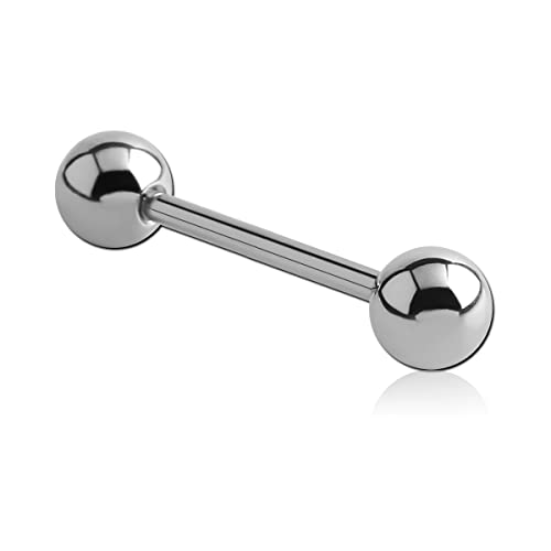 Pain-is-Art Halters 2,0-10,0 mm van 316L chirurgisch staal in zilver - grootte keuze - piercing Straight Barbell, Dicke: 2,5 mm | Stablänge: 10 mm, Roestvrij staal, Geen edelsteen