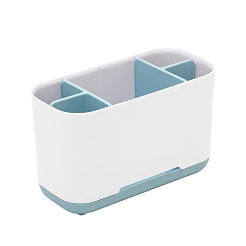Zahnbürstenhalter,Badezimmer Elektrischer Zahnbürstenbehälter, Zahnbürstenhalter für Badezimmer, 4 Zahnbürstenschlitze +1 Aufbewahrungsschlitze (Weiß) Cover
