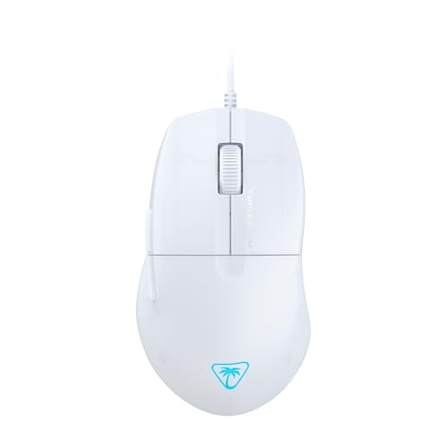 Turtle Beach Pure SEL - Mouse da gioco RGB ergonomico ultraleggero, sensore ottico a 8K DPI, sistema di pretensionamento, illuminazione RGB - Bianco