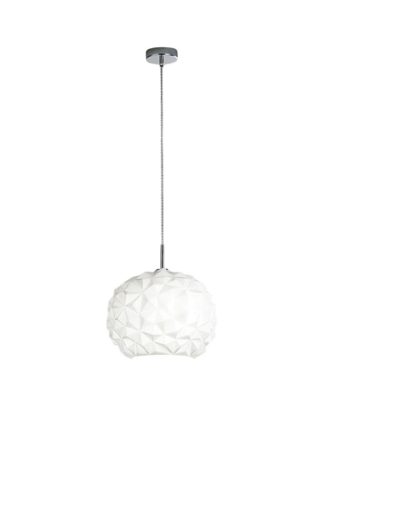 Lampadario Alluminio Contemporaneo Meteora Bianco 1 Luce E27