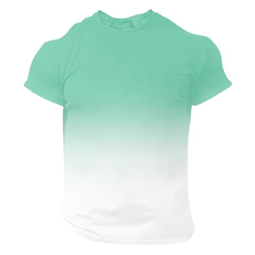 Men's Oversize Gradient Color T Shirt Casual Short Sleeve Round Neck Pullover Shirts Trendy Summer Travel Blouse Plus Size2