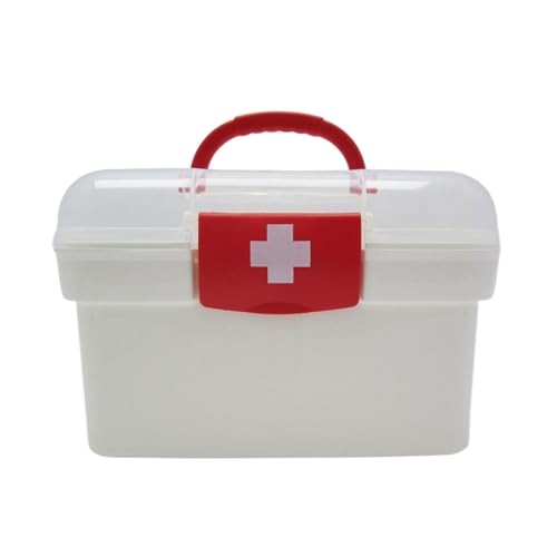 Genérico Organizador De Medicamentos - Organizador De Botiquín De Salud,Suministros Médicos Con Bandeja Extraíble Y Gran Capacidad Para Uso Doméstico Viajes En Coche Al Aire Libre