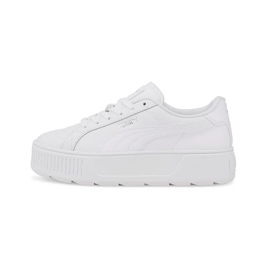 PUMA Karmen L, Sneakers Mujer, White White Silver, 39 EU
