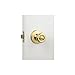 Kwikset Tylo Interior Privacy Door Knob with Lock, Door Handle For Bathroom and Bedroom, Polished Brass Keyless Turn Lock Doorknob, 1 Count (Pack of 1)