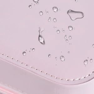 Kosmetiktasche mit Beleuchtetem Spiegel, mit 3 Farbmodi Dimmbaren Lichtspiegel, Professionelle Make up Tasche, mit Spiegel und Licht, wasserdichte, für Unterwegs(Rosa, Kleine)