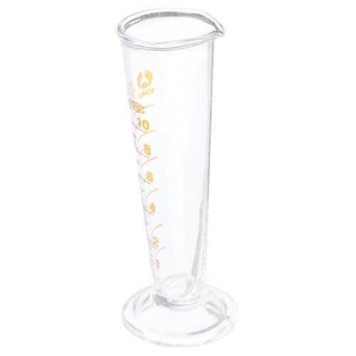 QUMIIRITY Vaso Medidor de Vidrio Triangular 10 Ml Escala Clara, Taza Medidora de Laboratorio para Medición Precisa de Líquidos y Uso en Cocina y Experimentos Científicos Color Aleatorio