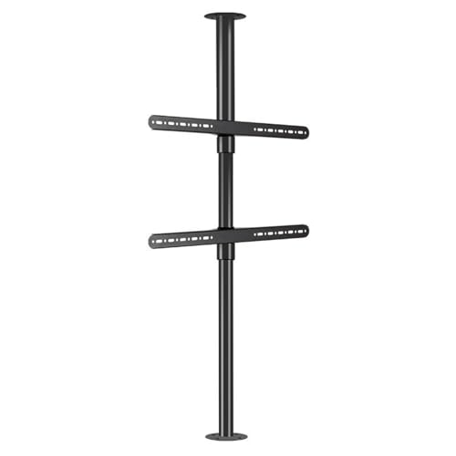 Mueble De TV Suspendido Giratorio E Inclinable, Soporte De Suelo con Marco para TV LCD, Estante Giratorio para Pared Divisoria Base Giratoria para Mueble De TV(110-135cm)