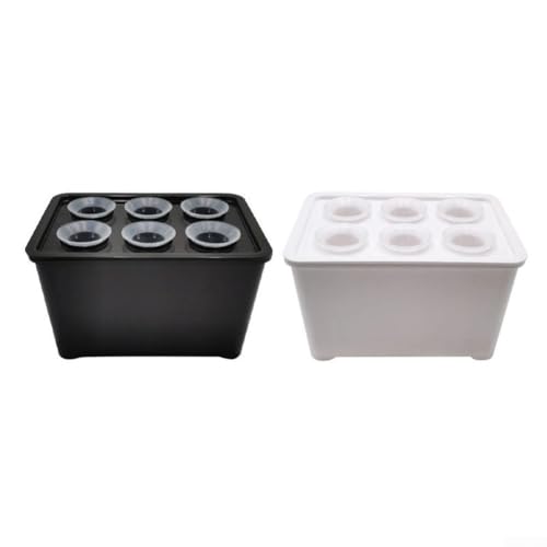 Sistema de cultivo hidropónico de 6 agujeros para plantar en el hogar utilizando tecnología de circulación de agua sin suelo