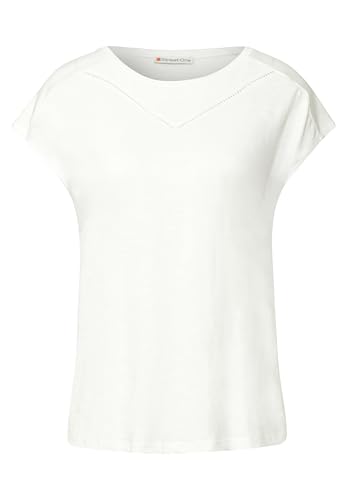 Street One 3226375 Camiseta con Cinta Decorativa, Blanco Crudo, 40 Mujeres