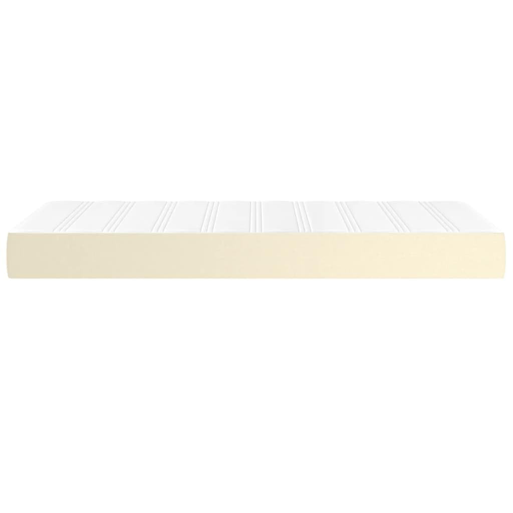 Materasso a molle insacchettate, medio, crema, 90 x 190 x 20 cm, in ecopelle, con rivestimento traspirante, ergonomico, per chi dorme sulla schiena e sulla pancia, lavabile, comodo per