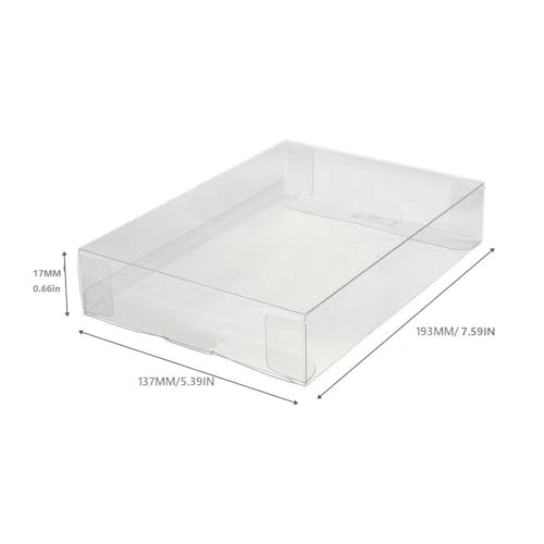 Image of WICAREYO 10Pcs Clear Box Case Sleeve CIB Protector compatible for PS2 / Xbox /Wii /Wii U /NGC