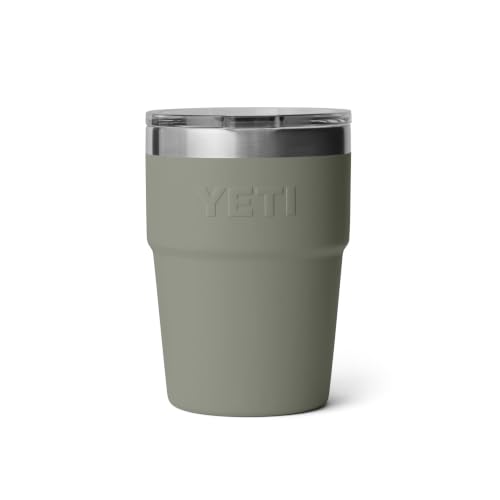 Image of YETI Rambler 16 oz Stackable Tumbler, Vacuum Insulated, Stainless Steel with MagSlider Lid