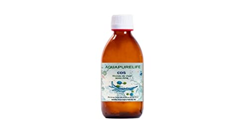 AQUAPURELIFE|Dióxido de Cloro 3000 ppm (250 ml). CDS Fabricado en España. Fabricación Reciente Maxima pureza