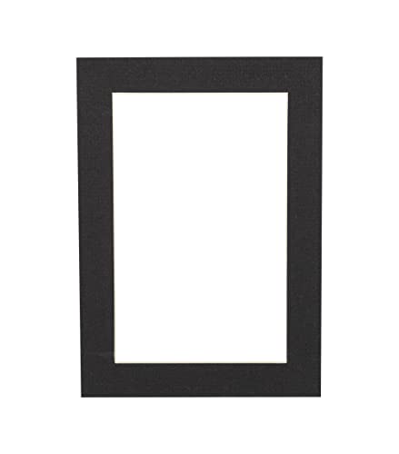 CountryArtHouse Textured Black Acid Free 28x40 Picture Frame Mats with White Core Bevel Cut for 24x36 Pictures - Fits 28x40 Frame - One Mat