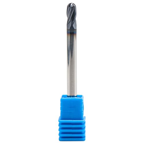 Image of 5Pcs 3 /16 inch Solid Carbide Ball Nose End Mills - Double End - AlTiN Coated, 4 Flute, 30 Degree Helix, 3 /16 inch Cutting Diameter, 3 /16 inch Shank Diameter, 3 /8 inch Length of Cut, 2-1 /2 inch Overall Length